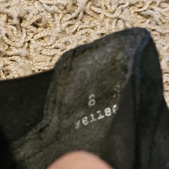 Munro Francee Booties Black Suede Boot Heels Sz 8 - Picture 4 of 10